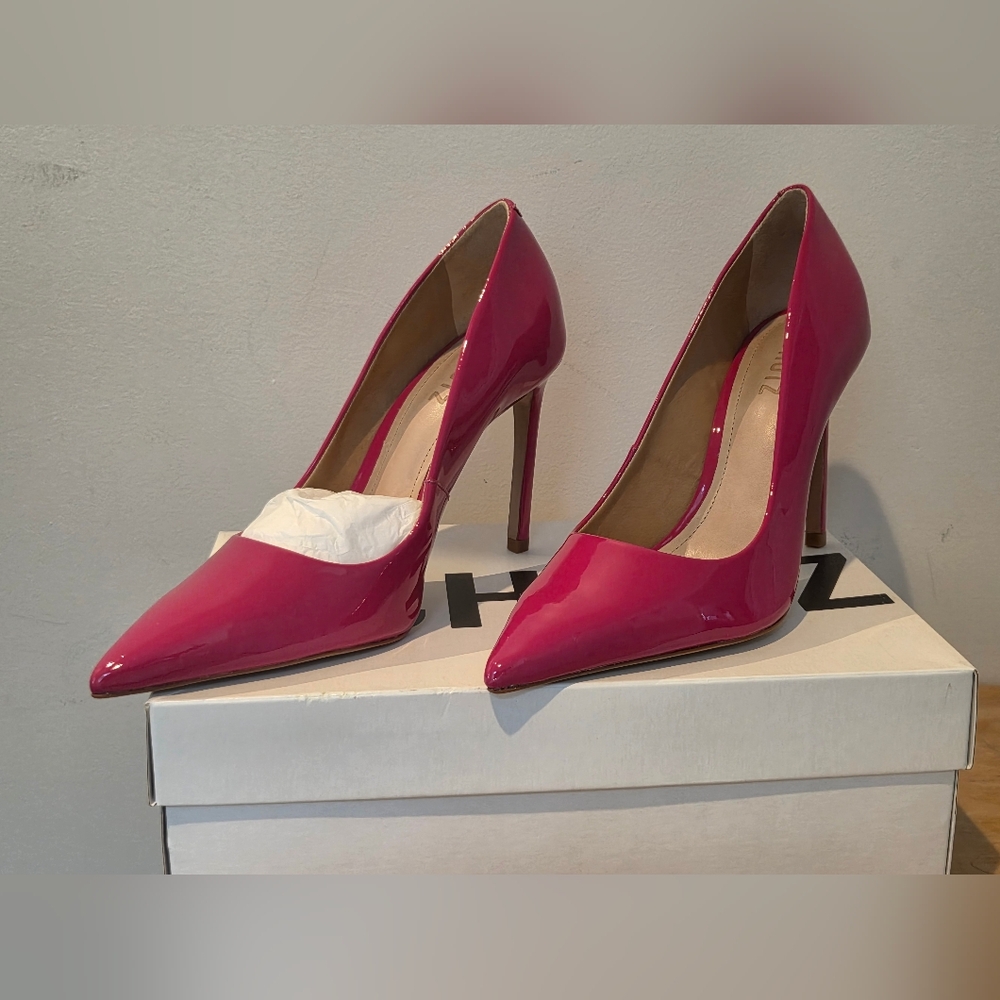 SCHUTZ Hot Pink Patent Leather Heels